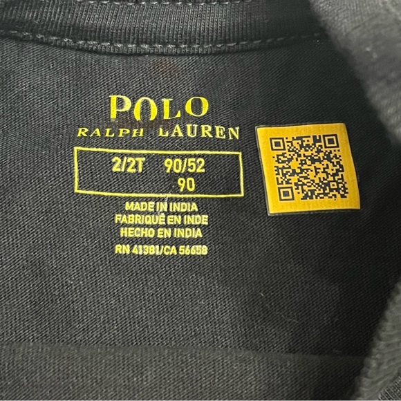 Polo Ralph Lauren Girls T-Shirt Graphic Black Red‎ Winter Plaid Logo NWT 2 / 2T - Picture 3 of 7